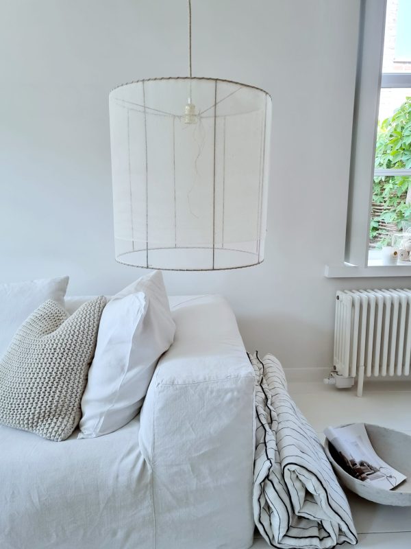 Cylindrical lamp cotton gauze 45 cm