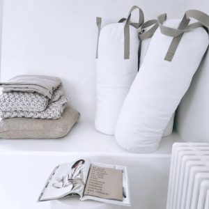 Boxbal kussen stone washed linnen