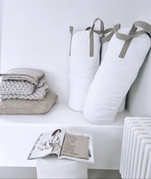 Boxbal kussen stone washed linnen