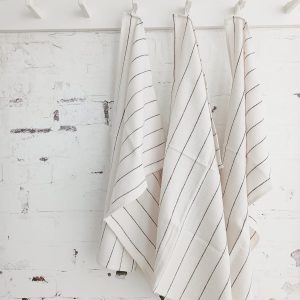 Linnen stripe theedoek 3 stuks