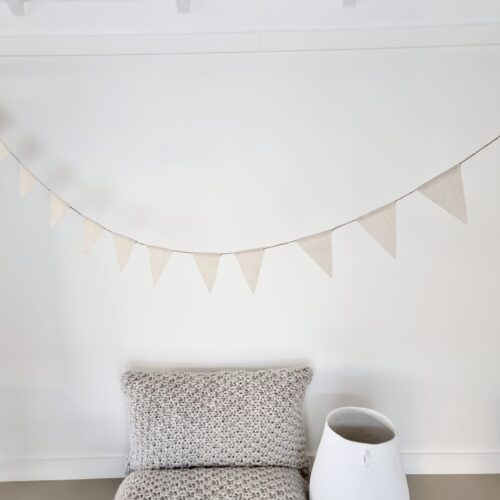 Vlaggenlijn canvas zand