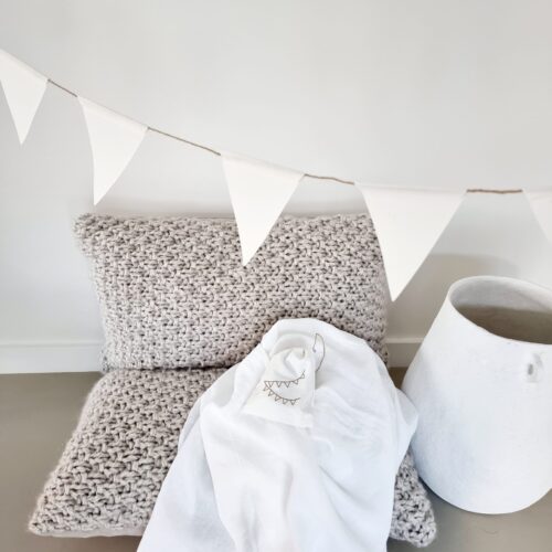 Vlaggenlijn wit canvas