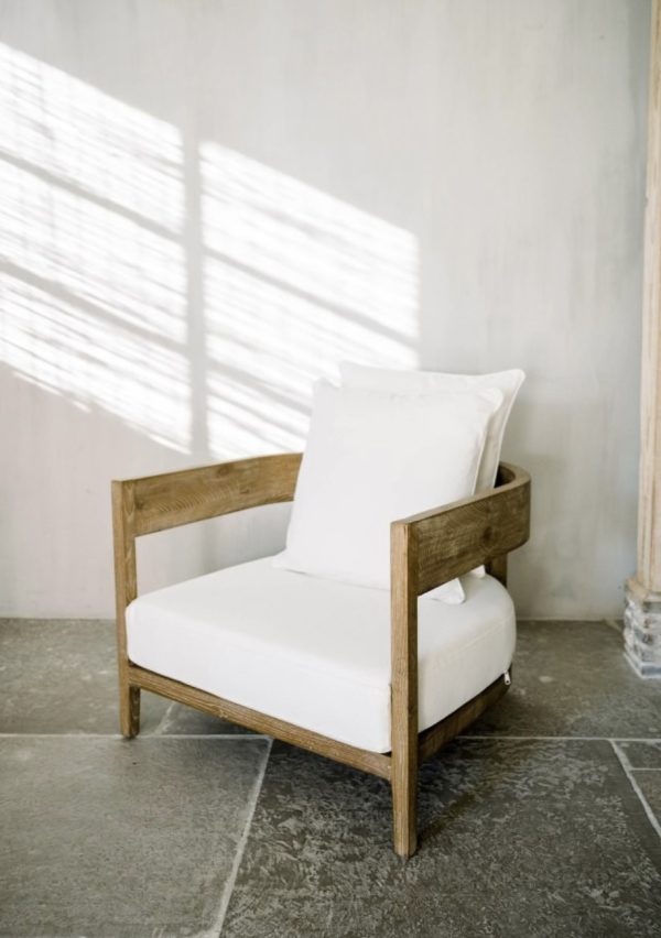 Fauteuil wit canvas - Afbeelding 3