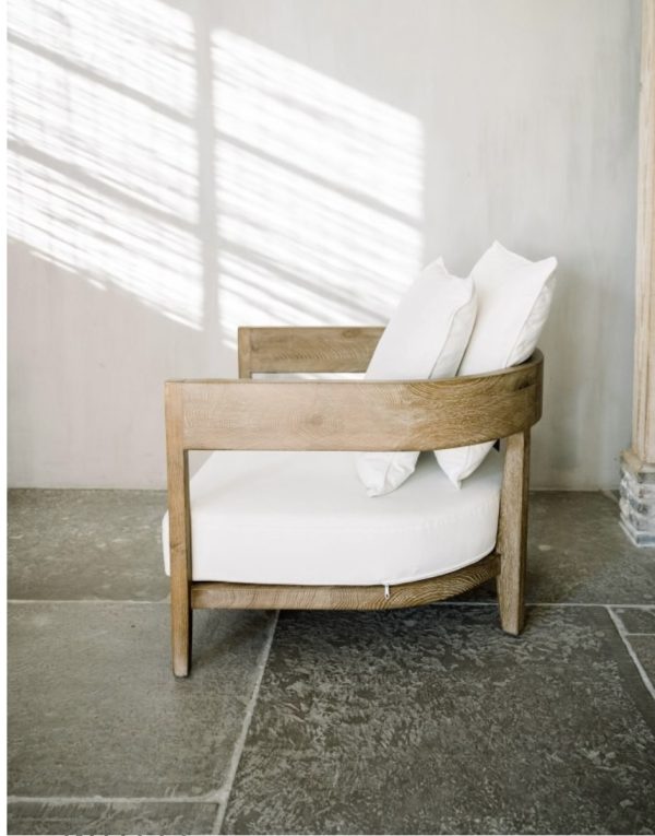 Fauteuil wit canvas - Afbeelding 2