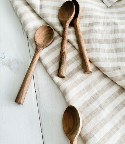 Acacia houten theelepels 2 stuks