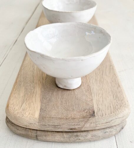 Kommetje op voet van Keramiek (2 stuks)